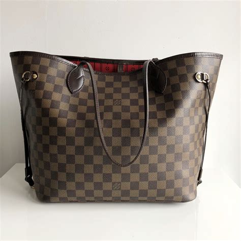 louis vuitton neverfull mm damier ebene fake|damier neverfull mm price.